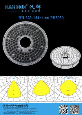 3030/2835LEDs High Bay Light Lens 616pcs 293.1×9MM 60°/90°/120° Available Advanced Optics Glare Reduction