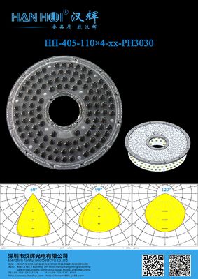 60°/90°/120° Available High Bay Light Lens 263.03×9mm 440pcs 3030/2835LEDs Heat-Resistant