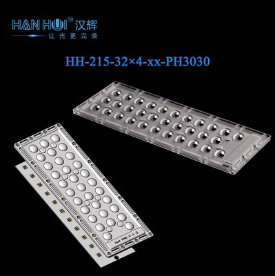 Anti-Dazzle Parking Lot Lighting Lens T5S/T2M/T3M/T4M Available 32×4 LEDs 270×104mm Optimum Transparency
