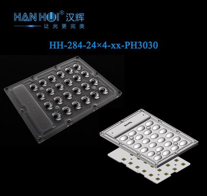 T2M/T3M/T4M Available 160×125.49mm Size 3030LEDs Uniform Distribution Glare-Free Lens For Street Lighting