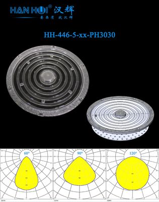 Eco-Friendly High Bay Light Lens 60°/90°/120° Available φ184mm Size 2835&3030LEDs Uniform Distribution