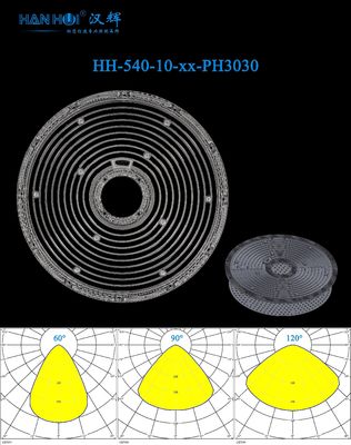 293mm 3030 2835LEDs UFO High Bay Lighting Lens High Power Eco-Friendly Material for 60°/90°/120° Illumination