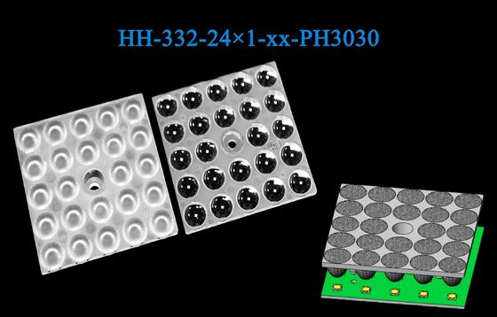 Little Square Lens 49.6×49.6mm Dimensions 24pcs 3030 Chips Low Glare Street&Flood Lighting Lens