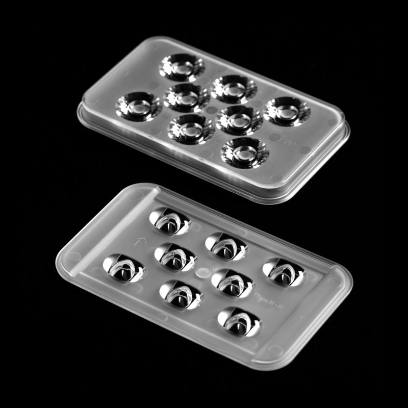 PC PMMA Material LED Lens For Street Light 7070 Light Source OEM