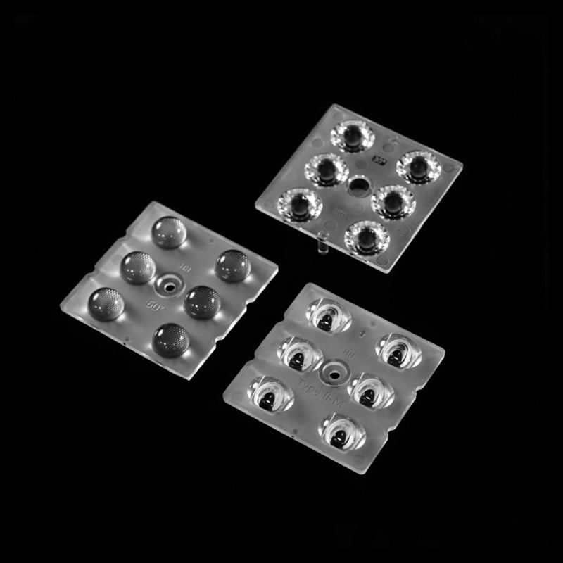 5050 LED Street Light Lens 6 LEDs With Multiple Light Distribution