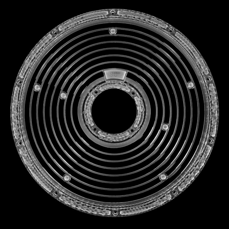 High Transmittance PC Lens for High Bay Light Փ263.8mm Size 60°/90°/120°