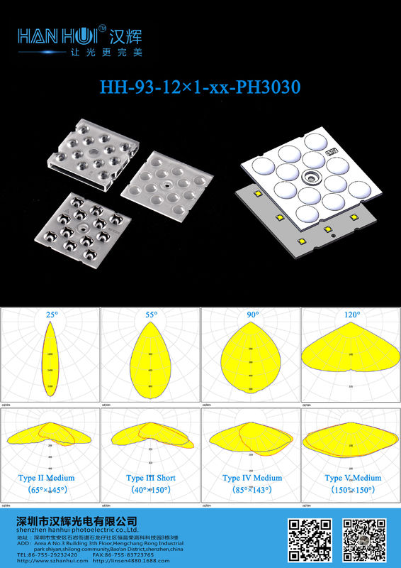 PC Material High Transmittancy High Power LED Street Light Lens For LED Street and Area, Eco-Friendly