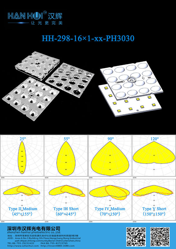 3030 High Transmittance And High Efficiency LED Lens For Street Light, Flood Light