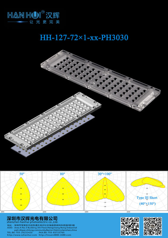 PC 3030 Versatile LED Lens,  Waterproof, LED Street Light Lens For Streetlighting & Floodlighting