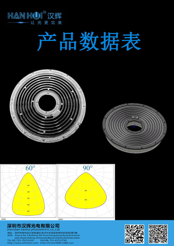High Bay Lighting 3030 LED Light Lens 293.12×8.8mm with 92% Transmittance