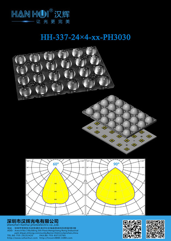 High Performances 3030 LEDs Flood Lighting 103×69mm LED Light Lens with 92% Transmittances