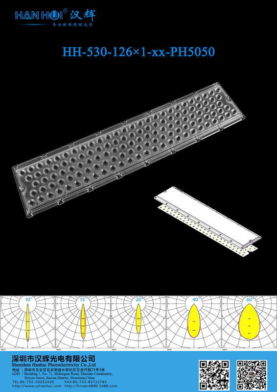10°/20°/40°/60° Available 126 In 1 LEDs 5050 Lens High Power LED Lens For Stadium Lighting