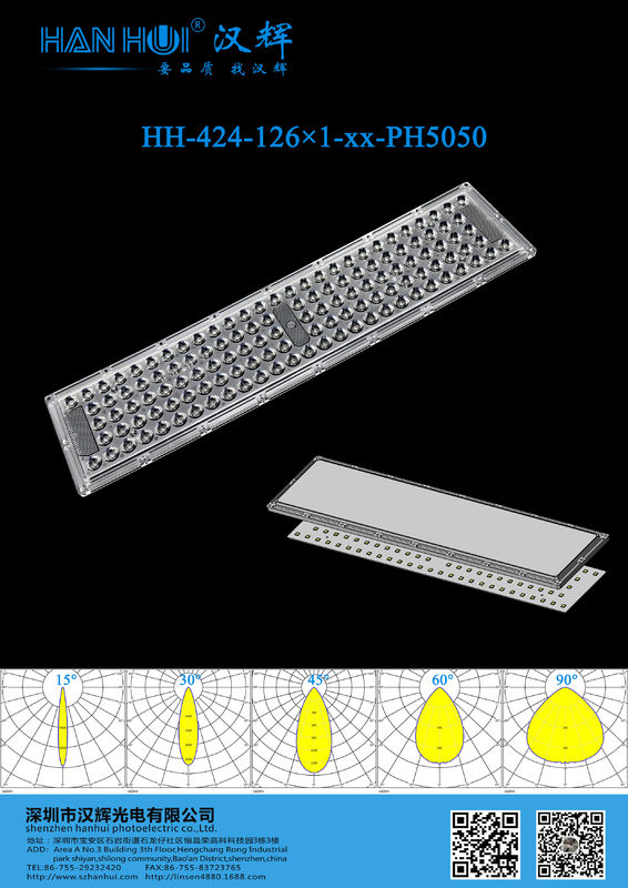 126 IN 1 5050LEDs Waterproof LED Lens PC Material 15°/30°/45°/60°/90° Available For Stadium Lighting