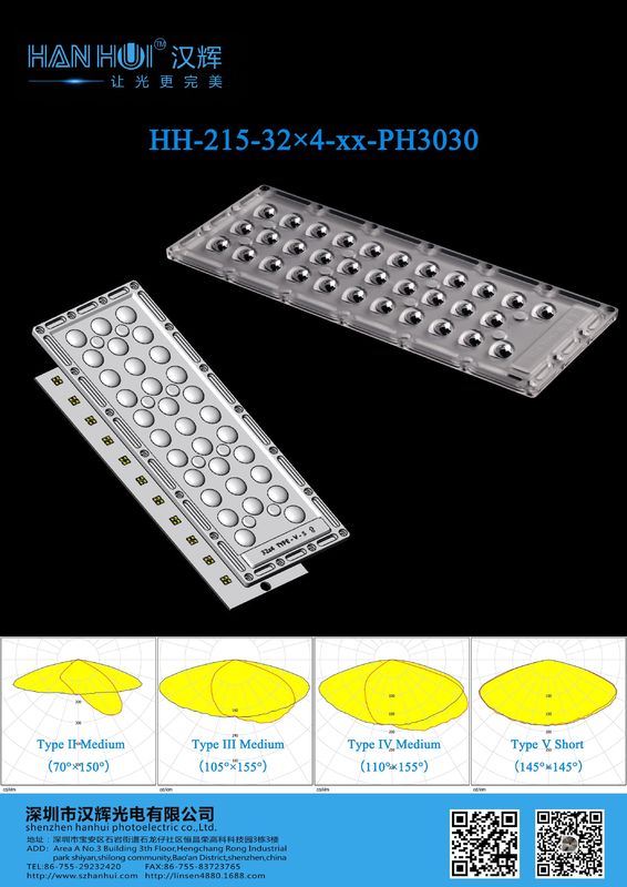 128pcs LED Street Light Lens 270×104MM T5S/T2M/T3M/T4M Available Maximum Light Output Durable