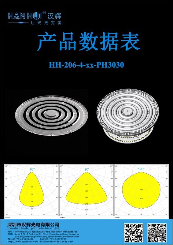 60°/90°/120° Available 184×9.5mm 3030 LED Lens Energy Savings Optimal Illumination For UFO High Bay Lighting