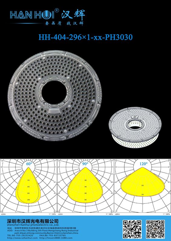 60°/90°/120° Available 296 IN 1 263.03×9mm 3030 LED Lens Waterproof For UFO High Bay Lighting