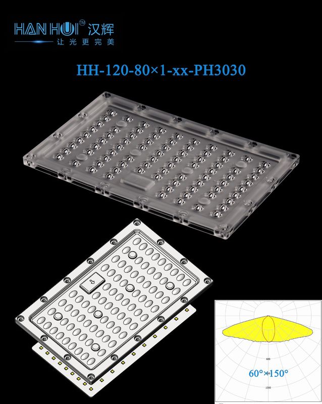 80pcs 185×116mm 3030LEDs Flood Light Lens 60150 Degree Available Anti-Glare Easy Installation