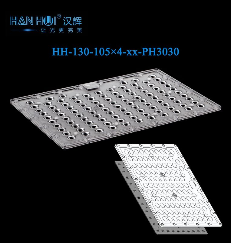 Low Light Loss Low Glare Flood Light Lens 352.5×230.4mm105×4 3030LEDs 90°/T2/T3/T4/T5 Available