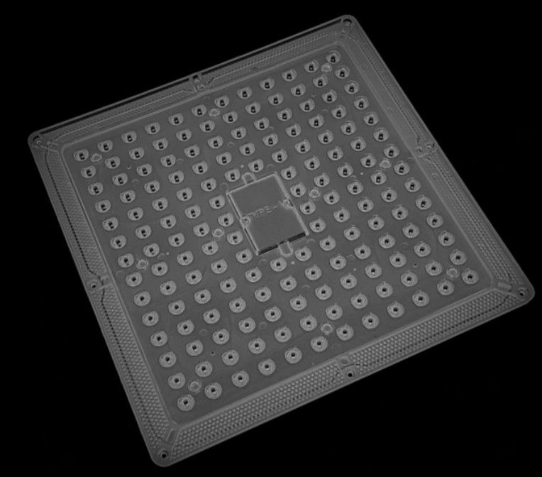 Parking Light Lens T5 Degree Available 293.63×293.63×10mm Size PC Material Square Shape IP65 WaterProof