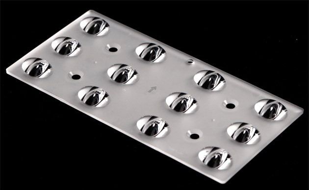 48pcs 3030 LED Street Lighting Lens T2M Degree Available 165×83mm Uniform Illumination Tough Material Grade