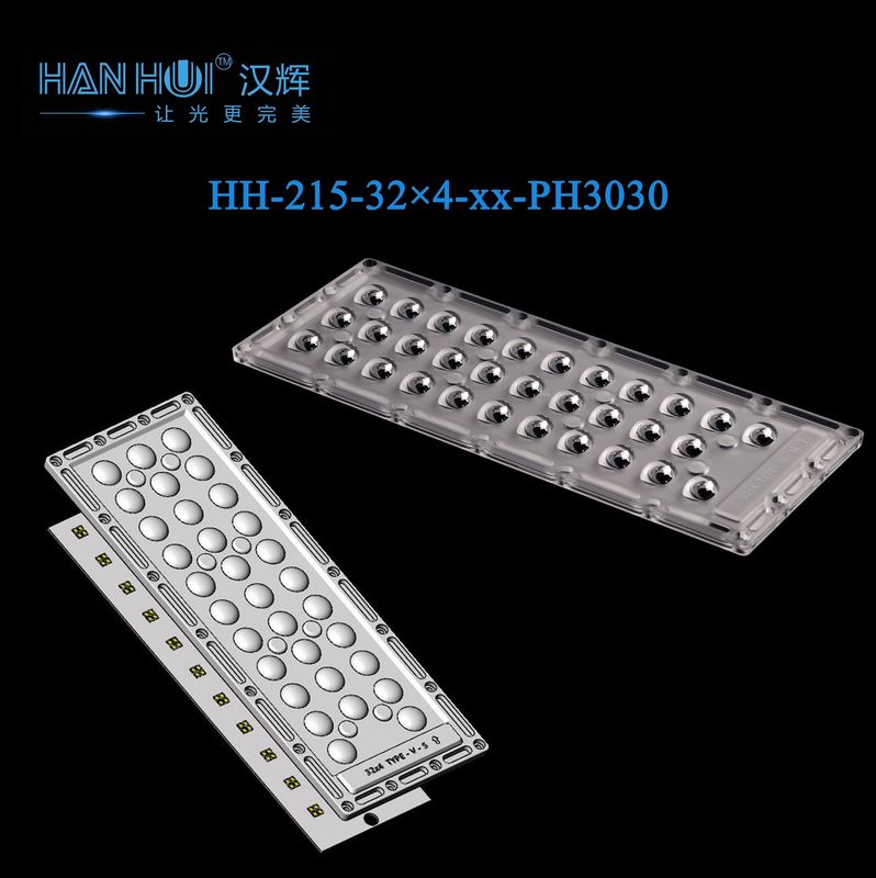 Anti-Dazzle Parking Lot Lighting Lens T5S/T2M/T3M/T4M Available 32×4 LEDs 270×104mm Optimum Transparency