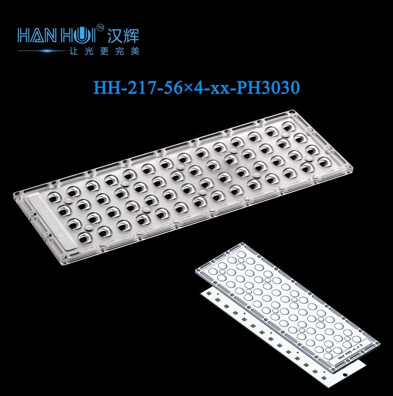 56×4pcs 345×130mm Size 3030LEDs Weather-Resistant Enhanced Luminosity 92% Transmittance Lens For Parking Lot Lighting