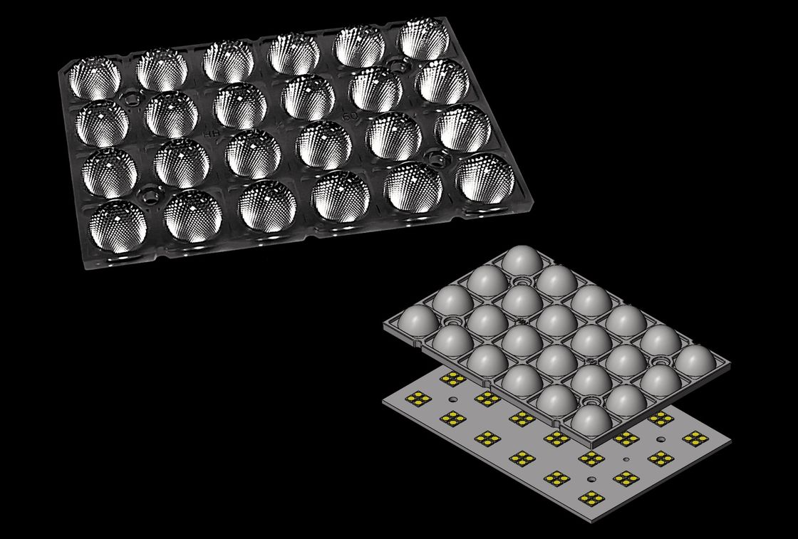 60°/90° Available 103×69mm Size 24×4 3030LEDs Low Glare Superior Light Control Lens For Flood Lighting