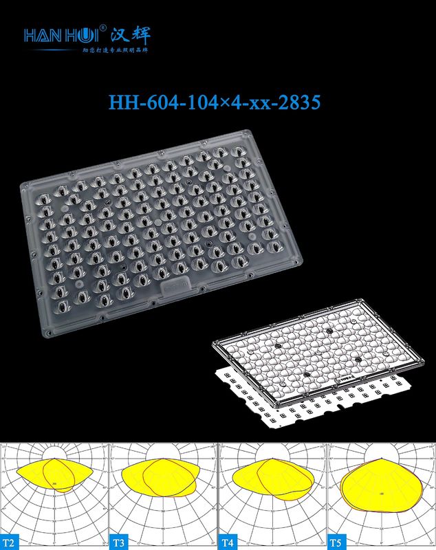 416pcs 2835LEDs T2M/T3M/T4S/T5 Available High-Efficient PC Material Optimal Light Output Street Lighting & Parking Lot Lighting LED Lens