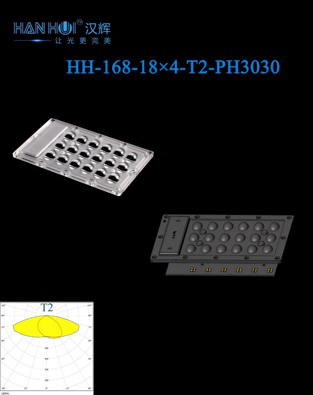 High-Efficiency 3030 LED Optical Lens Durable 170x100.52mm UV-Resistant Precision-Engineered for Road Illumination Lens