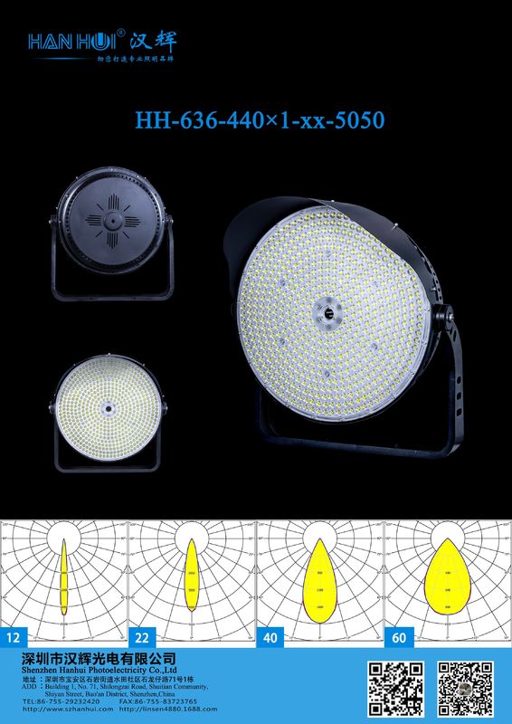 3737&5050 LEDs 12°/22°/40°/60° Angles Available 530mm Size Waterproof Stadium Lighting Lens