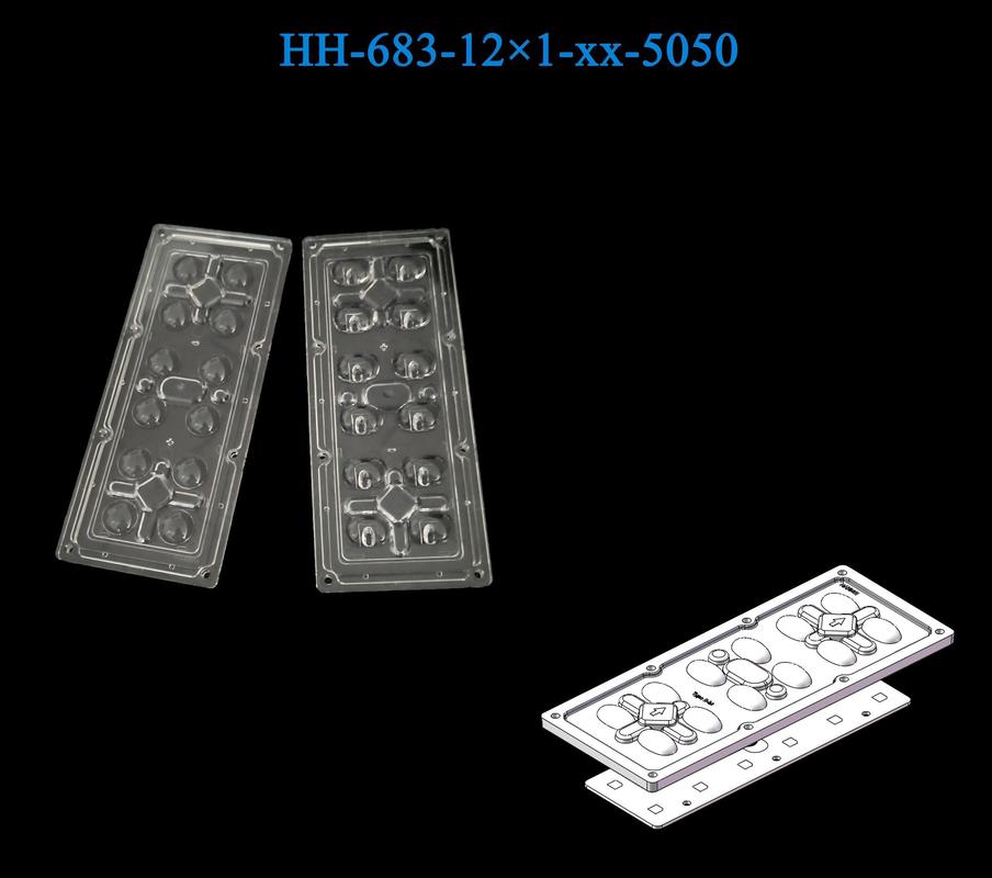 173*71.4mm Size Street Lighting Lens 12pcs 5050LEDs Waterproof Easy Installing Low Glare Lens